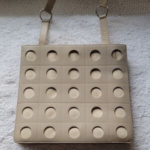 TANNER KROLLE Neutral Leather Shoulder Bag